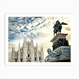 Piazza Del Duomo, Milan, Italy Art Print