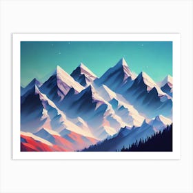 Abstract Mountains 6 Art Print