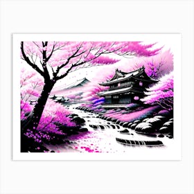 Sakura Blossom Painting 1 Art Print