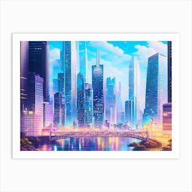 Futuristic Cityscape 52 Art Print