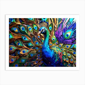 Peacock Painting 6 Art Print