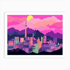Almaty Skyline Art Print