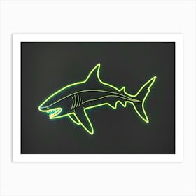 Neon Lime Dogfish Shark 6 Art Print