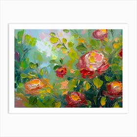 Roses In The Garden Art Print