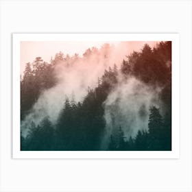 Redwood Forest National Park Pastel Layers Art Print