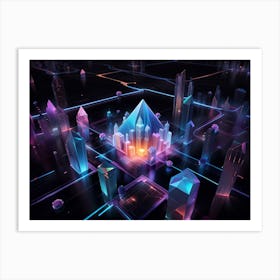 Futuristic City 72 Art Print