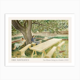 Two Women Sitting In A Garden, 1933 By Eric Ravilious Poster Art Print