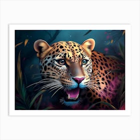 Leopard In The Jungle Art Print