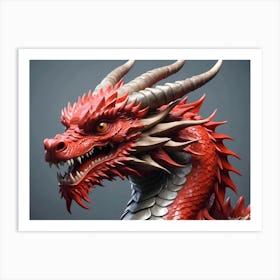 Chinese Red Dragon 3 Art Print