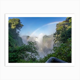 Rainbow Over Victoria Falls Zimbabwe Affiche