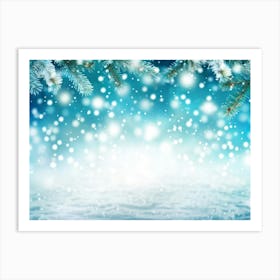 Screen Frame Glow Garland Holiday Bright Snowflake Space Festive Beautiful Light Closeup (5) 2 Art Print