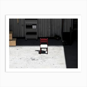 Chair In A Garage Art Print