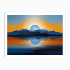 Calm Night S Blue Art Print