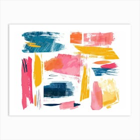 Abstract Brushstrokes 44 Art Print