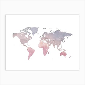 World Map No 245 Art Print