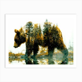 Bear Encounter - Forest Bear Art Print