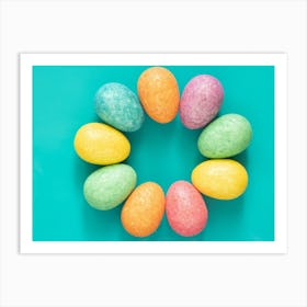 Colorful Easter Eggs 7 Art Print