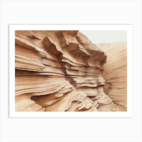 Wind Eroded Sandstone Layers Art Print