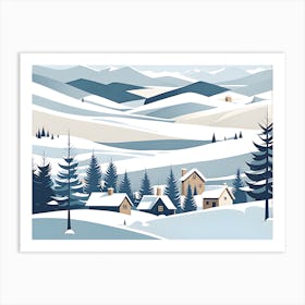 Christmas snow 2 vector art Art Print