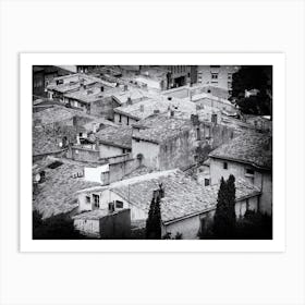 Romantic Vantage Point Over The Roofs Of A France Village // Travel Photography Art Print