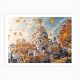 Autumn In Montmarte Art Print