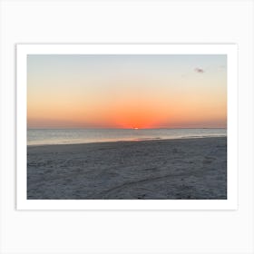 Sunset On The Beach Art Print