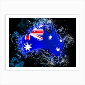 Flag Of Australia Country Art Print