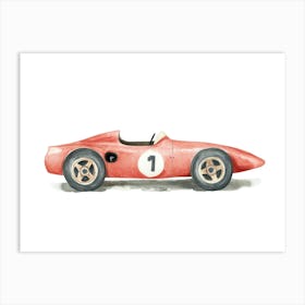 Ferrari Racing Car Art Print