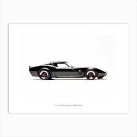 Toy Car 69 Corvette Racer Black Poster Art Print