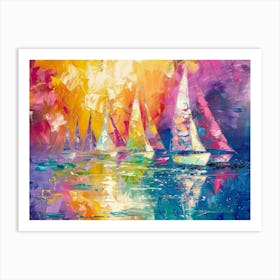 Sailboats On The Water 2 Art Print