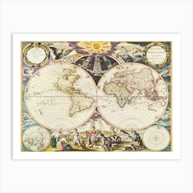 Map Of France, Spain, And Portugal; Switzerland In Cantons Inset ; Island Of Corsica (1863) Art Print