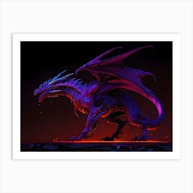 Purple Dragon Art Print