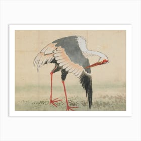Crane, Katsushika Hokusai Art Print
