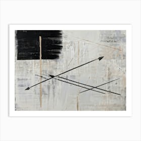 Abstract Design Guided By Hand Drawn Arrows And Markings Sketched With Intuitive Lines On Textured (6) Art Print