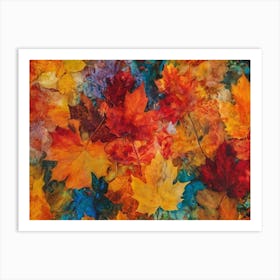 Autumn Leaves On The Ground Art Print