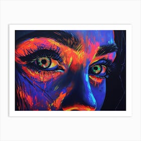 Blacklight Painting Female Art Print