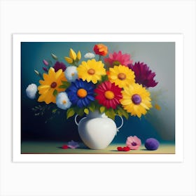 Contemporary flowers 4 Art Print