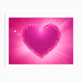 A Glowing Pink Heart Vibrant Horizontal Composition 62 Art Print