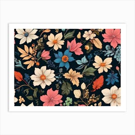 Floral Pattern paintings art print 1 Art Print