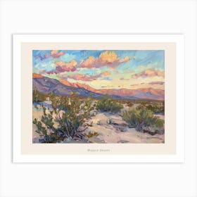 Western Sunset Landscapes Mojave Desert Nevada 2 Poster Art Print
