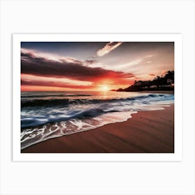 Sunset On The Beach 935 Art Print