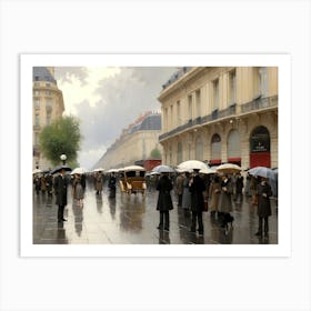 Paris In The Rain 1 Art Print