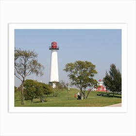 Guiding Lights Long Beach Lighthouse Serenity Art Print