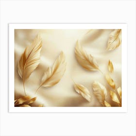 Golden Feathers Art Print