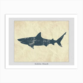 Goblin Shark Silhouette 4 Poster Art Print