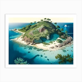 Aerialisland Art Print