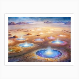 A Glowing Design Of The Fairy Circles In Namibia S Art Print