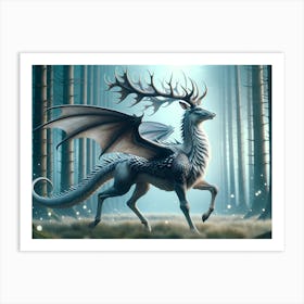 Dragodeer Dragon Deer Art Print