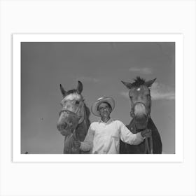 Ernest W, Kirk Jr, with team of mules which was bought with FSA (Farm Security Administration) loan Art Print