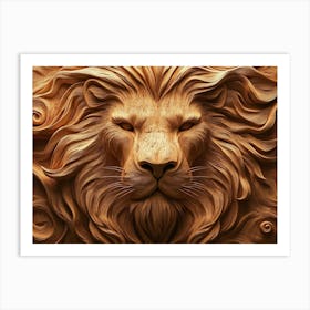 Lion Head Carving 1 Poster